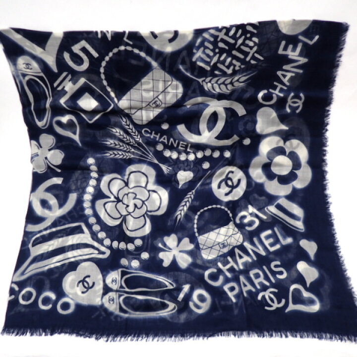 楽天市場】【☆CHANEL☆】シャネル『大判ショール』 140cm×140cm  