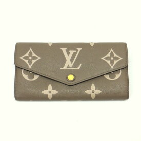 【★LOUIS VUITTON★】ルイヴィトン　『ポルトフォイユ・サラ 』　《バイカラー・モノグラム アンプラント》M81049/RFIDタグ/トゥルトレール×クレーム/長財布/二つ折り/ウォレット/小銭入れ/レディース　38441k028.5　＠【中古】 121.5