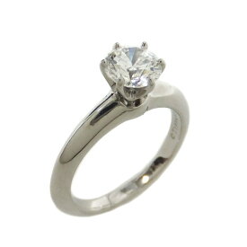 【★TIFFANY&Co★】ティファニー　『ダイヤ リング《エンゲージメント》』　11号/Pt950/D0.93ct/6.3g/プラチナ/ティファニーセッティング/クラシック/ジュエリー　　38332k027.5　 ＠【中古】
