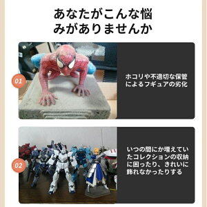 フィギュアケース 収納 高品質 背面ミラー コレクションケース コレクションボックス クリアケース 透明展示ケース 積み重ね可能 扉付き 組み立て式 透明 アクリル ケース ボックス アクリ