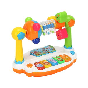 赤ちゃん回転音楽ピアノ、軽い音で子供たちの教育玩具、キーボードを鳴らす動物赤ちゃん遊ぶ子供たちのギフト、楽器モンテッソーリ6?12ヶ月の幼児のためのおもちゃを学ぶ