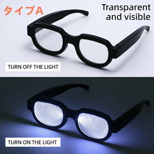 発光LEDメガネ 考える姿メガネ LED光仮面 犯人追跡メガネ コスプレ道具 コスプレ小物 変身/お祭り/パーティー/ハロウィン/仮装大会/クリスマス/新年会/学園祭