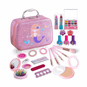 子供メイクセット メイクボックス子供 キズコスメ お化粧セット 子供 子供用化粧品のおもちゃ 子供メイク 女の子おもちゃ プリンセスおもちゃ 子供ネイルセット キッズコスメセット ミラ