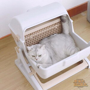 猫トイレ 猫用トイレ 半自動 ネコトイレ ペットトイレ 猫 ねこ ネコ 半自動トイレ キャットトイレ 子猫 成猫 ネコ用品 掃除速い 組み立て簡単 固まる猫砂用