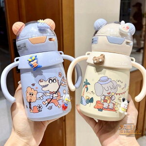 ハンドル 子供 水筒 くま耳 ステンレスボトル ストロー マグボトル 運動会 380ml 水筒 キッズ ステンレス製 かわいい キッズボトル 子供 小学生 保育園 保温 保冷 ワンタッチオープン おしゃれ