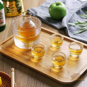 【6点セット】酒器セット 冷酒器 ガラス製 徳利 杯 おちょこ 冷酒グラス 日本酒 熱燗 冷酒 とっくり ぐい呑み おしゃれ シンプル 保温 保冷 盃 上品 高級感 ゴールド 金 プレゼント 贈り物 ギ