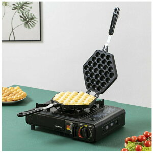 エッグワッフルメーカー 香港ワッフル焼き器 たこ焼きプレート 丸型エッグパフ エッグワッフルパン 鶏蛋仔 バブルワッフル ガス火対応 家庭用業務用 朝食 DIY キッチン用品 製菓道具 調理器