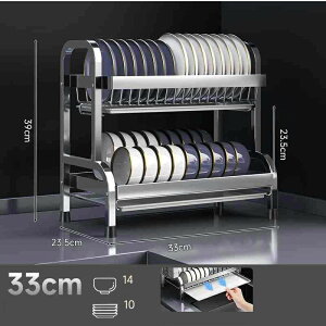 水切りラック 食器 皿 カウンター上 ステンレス 水切りかご ディッシュラック キッチン収納棚 キッチンラック 収納ラック 大容量 省スペース 小物収納 収納 穴なし キッチン 送料無料
