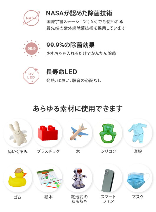 楽天市場】UVC除菌 ボックス 紫外線 LED 除菌ライト おもちゃ 収納 大 