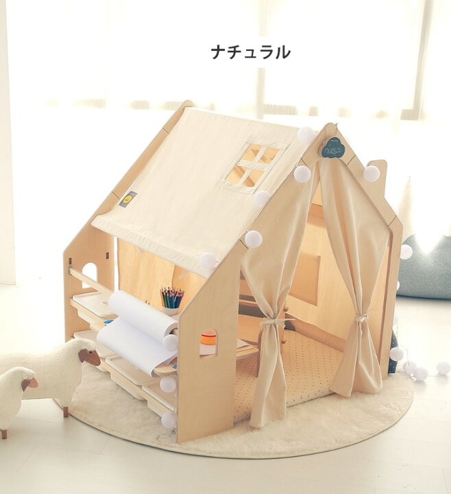 楽天市場】キッズ テント プレイハウス ロールスケッチ型セット ハウス 