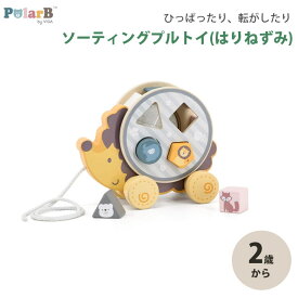 PolarB ソーティングプルトイ はりねずみ 木製 ブロック 型はめ パズル 赤ちゃん ベビー キッズ おもちゃ 知育 玩具 出産祝い ギフト プレゼント