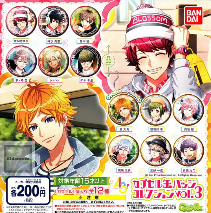 楽天市場】【コンプリート】A3！カプセル缶バッジコレクション vol.3 