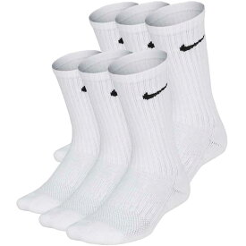 NIKE ナイキ 靴下 キッズ ソックス ジュニア メンズ レディース ソックス 6足 スクール 白 子供靴下 クルー ソックス ホワイト 6足セット 男の子 女の子 子供靴 エブリデイ クッション SX-6910-100