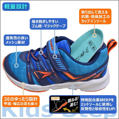 楽天市場 瞬足 3e 男の子 幅広 甲高 子供 子供靴 キッズ ジュニア スニーカー 小学生 俊足 駿足 運動靴 Sjc9780 Jc 978 ブルー 16 23 子ども靴通販 キッズステップ