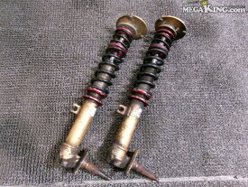 【中古】AE86 レビン トレノ ハチロク JIC フロント ネジ式 車高調 スピンドル 減衰調整 付 / 4S6-1685