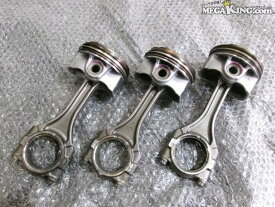 【中古】GXPA16 ヤリス 純正 ノーマル ピストン コンロッド スカート径約87.5mm 3本 G16E-GTS / 4T4-886