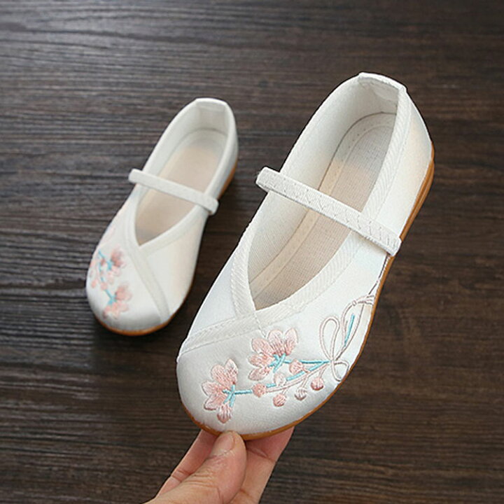 楽天市場】子供シューズ チャイナ靴 刺繍 中国風 女の子 キッズ 女の子 