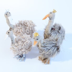 BADENバーデンOSTRICH SILVERSサイズ 王冠ゴールド 人形ダチョウぬいぐるみ人形ギフト プレゼントベビーキッズインテリア