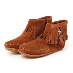 MINNETONKA�@�~�l�g���J�@CONCHO FEATHER SIDE ZIP BOOT �T�C�h�W�b�v�u�[�c ���f�B�[�X�@�u���E�� ���f�B�[�X�V���[�Y �C �u�[�c ������� �J�W���A�� �t�����W�u�[�c