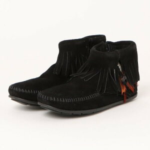 MINNETONKA�@�~�l�g���J�@CONCHO FEATHER SIDE ZIP BOOT �T�C�h�W�b�v�u�[�c ���f�B�[�X�@�u���b�N ���f�B�[�X�V���[�Y �C �u�[�c ������� �J�W���A�� �t�����W�u�[�c