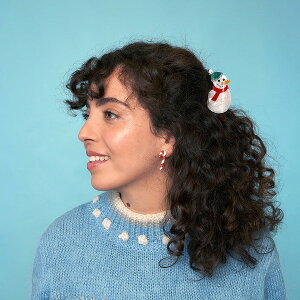 coucou suzette ククシュゼット Snowman Hair Claw ヘアクリップ ヘアアクセサリー cou