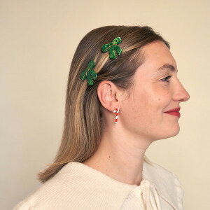 coucou suzette �N�N�V���[�b�g Green Ribbon Hair Clip �w�A�N���b�v �w�A�A�N�Z�T���[ coucousuzette ���f�B�[�X �w�A�A�N�Z ���킢�� ������� ���� �A�N�Z �M�t�g ���� �v���[���g �~�j ���� ���K �N��