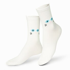 eatmysocks　イートマイソックス　Cat Walk, White　靴下　ユニセックス ソックス レディース メンズ カラフル ユニーク クリエイティブ ギフト プレゼント