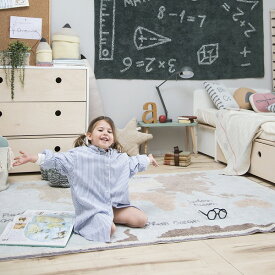 『洗えるラグ』 LorenacanalsロレーナカナルズWashable rug Vintage Map ラグ 洗えるラグ ラグ 子ども部屋 インテリア インテリア雑貨 リビング おしゃれ