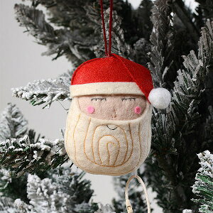Thesilkroadbazaar@VN[hoU[@COCOA SANTA ORNAMENT IN HONEY@I[ig l` ʂ NX}Xc[  nhCh tFg gCI[ig  CeAG M