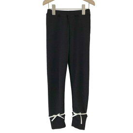 【SALE】UNIONINIユニオニーニribbon knit leggingsレギンスブラックキッズパンツニットリブユニセックス 子供服