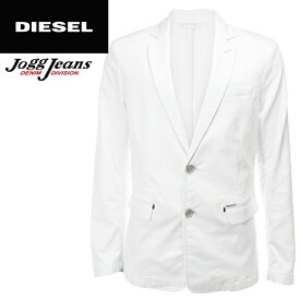 ■DIESEL ディーゼル メンズ■2ボタン シングルブレスト ストレッチ スウェットデニム ジョグジーンズ テーラードジャケット【NYACK-NE】【サイズXS〜XL】【ホワイト】die-m-o-a8-752 《メーカー希望小売価格57,200円》