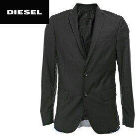 ■DIESEL ディーゼル メンズ■ウール混 裾切替アクセント テーラードジャケット【J-LUSH】【サイズ44〜48】【ブラック】die-m-o-a8-001 《メーカー希望小売価格63,800円》