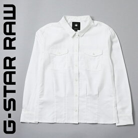 ★G-Star RAW ジースターロウ レディース★フロントボタン 長袖シャツ ブラウス【ROVIC PLEATED SHIRT】【サイズXS～M】【ホワイト】gst-l-t-c3-716 《_メーカー希望小売価格14,300円》