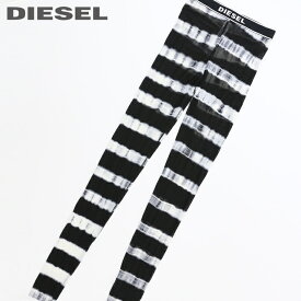 ★DIESEL ディーゼル レディース★タイダイ柄 ボーダー シースルー アンダーウェア シアータイツ【UFLB-ASRIN-K】【サイズXS・S】【ブラック】die-l-i-d4-102 《_メーカー希望小売価格21,780円》