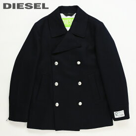 ■DIESEL ディーゼル メンズ■サスティナブル グリーンレーベル メタルボタン ウールピーコート ジャケット【W-BOND】【サイズXS～M】【ダークネイビー】die-m-o-d8-050 《メーカー希望小売価格71,500円》