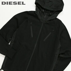 ■DIESEL ディーゼル メンズ■バックラバープリント サイド切り替え ジップアップ 長袖 スウェットパーカー【S-RUNNER】【サイズXS～M】【ブラック】die-m-t-d8-202 《メーカー希望小売価格41,800円》