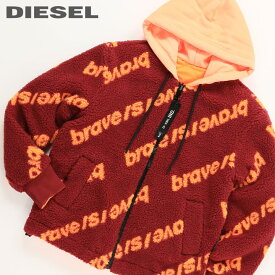 ■DIESEL ディーゼル メンズ■リバーシブル ボア 総柄 中綿ジャケット【W-DEMOREO】【サイズXS】【ボルドーレッド／オレンジ】die-m-o-d8-044 《メーカー希望小売価格46,200円》