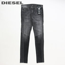 ■DIESEL ディーゼル メンズ■ヴィンテージウォッシュ加工 切替 ストレッチ スリム ジーンズ デニム パンツ【D-AMNY-Y-GO】【W26～30】【L30】【ブラック】die-m-p-e4-544 《メーカー希望小売価格38,500円》