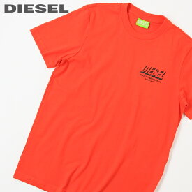 ■DIESEL ディーゼル メンズ■サスティナブル グリーンレーベル ロゴプリント クルーネック 半袖Tシャツ カットソー【T-JUST-A33】【サイズXS】【キャロットオレンジ】die-m-t-e4-374 《メーカー希望小売価格13,200円》