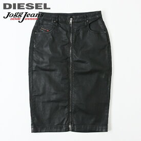 ★DIESEL ディーゼル レディース★コーティング加工 ストレッチ スウェットデニム ジョグジーンズ ペンシルスカート【D-ELBEE-NE】【W29】【ブラック】die-l-s-e4-345 《メーカー希望小売価格39,600円》