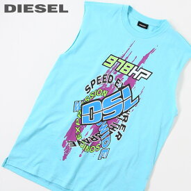 ■DIESEL ディーゼル メンズ■プリント カットオフ コットン ノースリーブTシャツ タンクトップ【T-OP】【サイズXS・S】【1サイズ程大きめのサイズ感】【ミントグリーン】die-m-t-e4-401 《メーカー希望小売価格13,200円》