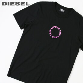 ■DIESEL ディーゼル メンズ■ラバープリント バックビッグパッチ 半袖Tシャツ カットソー【T-JUST-B58】【サイズXS】【1サイズ程大きめのサイズ感】【ブラック】die-m-t-e8-557 《メーカー希望小売価格13,200円》