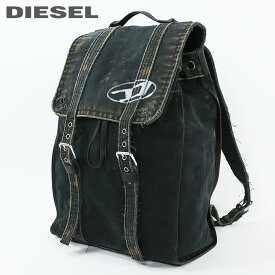 【売り尽くし】■DIESEL ディーゼル メンズ レディース 男女兼用■ヴィンテージダメージ加工 オーバルDロゴ キャンバスバックパック リュック 鞄【JACOB TR】【サイズUNI】【ブラック】die-m-a-f1-700 《_メーカー希望小売価格93,500円》