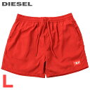 ■DIESEL ディーゼル メンズ■ラバーロゴパッチ メンズ水着 男性水着 ショートトランクス サーフパンツ 海パン ビーチウェア スイムウェア【BMBX-CAYBAY-X】【サイズL】【レッド】die-m-c-f4-c56 《_メーカー希望小売価格14,080円》