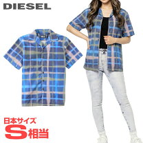 楽天市場】diesel シャツ ブルー チェックの通販