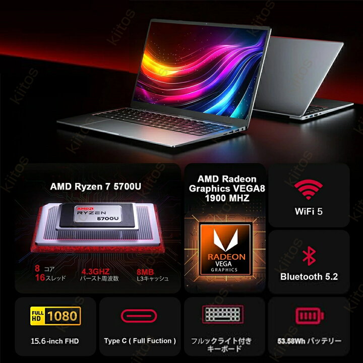 楽天市場】【高性能 AMD Ryzen 7搭載】 ノートパソコン パソコン 