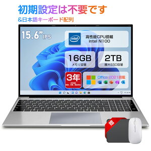 y聚2025VǓozp\R m[gp\R Vi officet ݒς Windows11 wF 15.6C` tHDt PC office2021 ŐV^N100CPU 3.4GHz 7nm 4RA \16GB DDR4 2TB SSD W