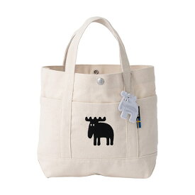 トートバッグ レディース ブランド モズ moz 小さめ ミニトート キャンバス 綿 a5 自立 ランチバッグ サブバッグ チャーム付き ペットボトルホルダー 軽量 刺繍ロゴ 北欧 おしゃれ かわいい 大人 プレゼント ギフト