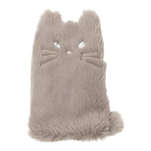 手袋 レディース エコファー 指なし ネコ 猫 かわいい おしゃれ 暖かい あったか 指ぬき ハンドウォーマー スマホ ふわふわ もこもこ グローブ フェイクファー 秋 冬 ギフト
