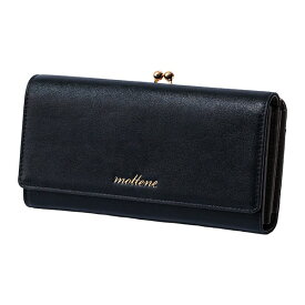 財布 レディース 長財布 ブランド mottene モッテネ コンパクト 光沢 合皮 がま口 本革風 かわいい おしゃれ ウォレット レトロ 軽い 薄い 小銭入れ カード シンプル プレゼント ギフト